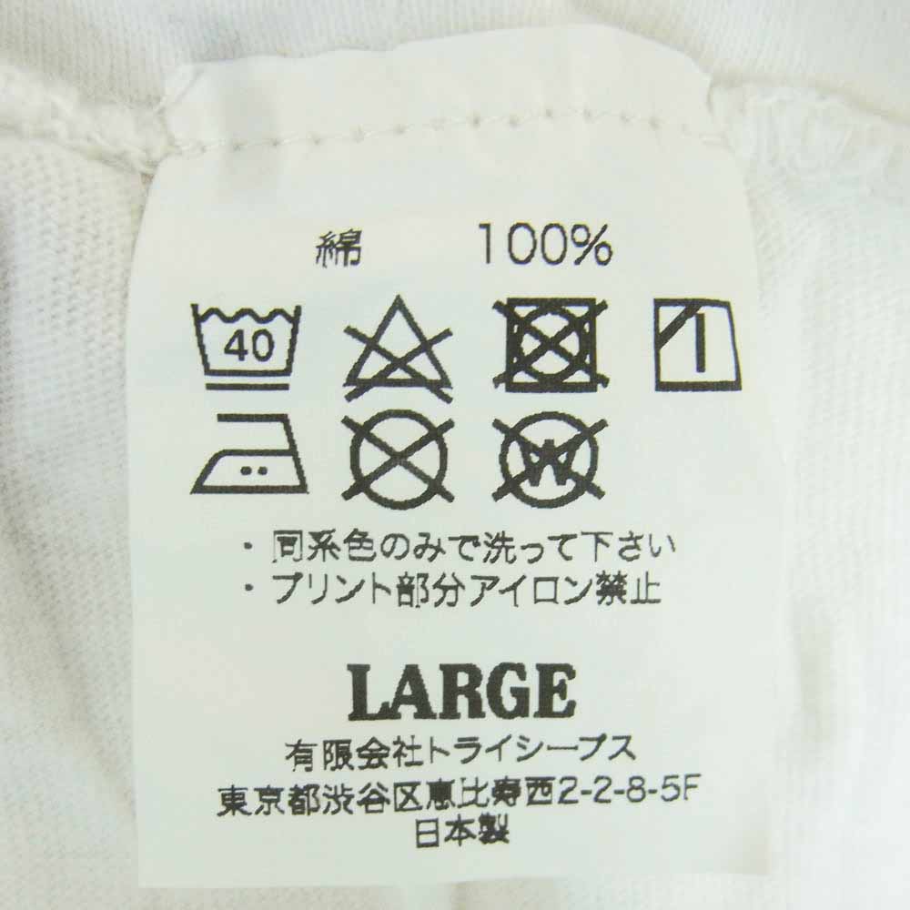 STANDARD CALIFORNIA スタンダードカリフォルニア 胸元 STANDARD CALIFORNIA ネイビー ロゴ 半袖 Tシャツ ホワイト系 L【中古】