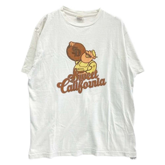 STANDARD CALIFORNIA スタンダードカリフォルニア SWEET CALIFORNIA キャラクター ロゴ 半袖 Tシャツ ホワイト ホワイト系 L【中古】