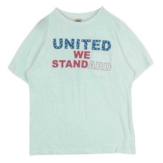 STANDARD CALIFORNIA スタンダードカリフォルニア UNITED WE STANDARD ポケット ロゴ 半袖 Tシャツ ホワイト系 L【中古】