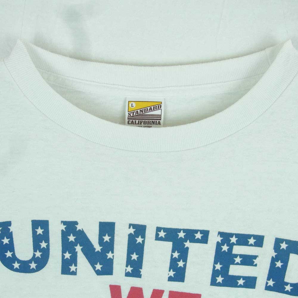 STANDARD CALIFORNIA スタンダードカリフォルニア UNITED WE STANDARD ポケット ロゴ 半袖 Tシャツ ホワイト系 L【中古】