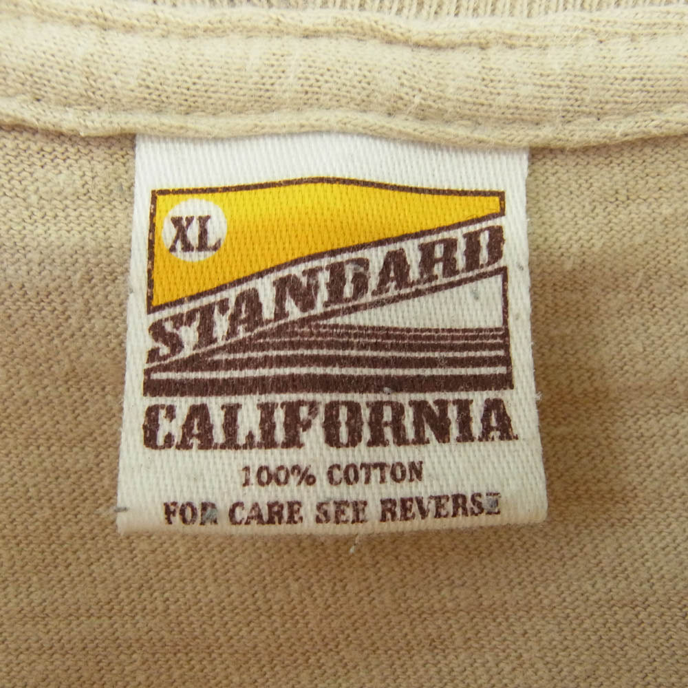 STANDARD CALIFORNIA スタンダードカリフォルニア ロゴ 半袖 Tシャツ ベージュ ベージュ系 XL【中古】