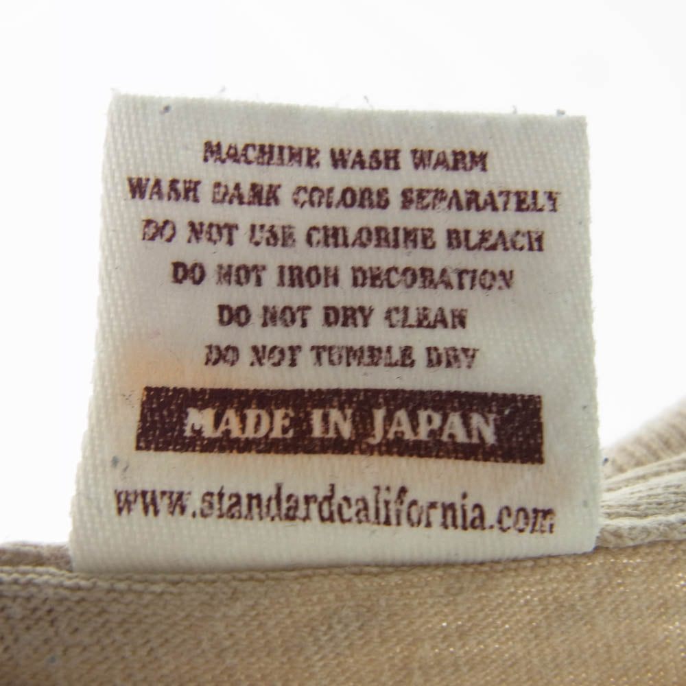 STANDARD CALIFORNIA スタンダードカリフォルニア ロゴ 半袖 Tシャツ ベージュ ベージュ系 XL【中古】