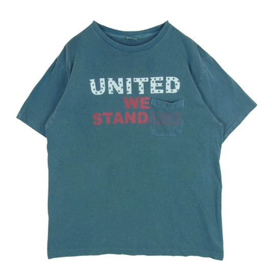 STANDARD CALIFORNIA スタンダードカリフォルニア UNITED WE STANDARD ポケット ロゴ 半袖 Tシャツ ネイビー系 L【中古】