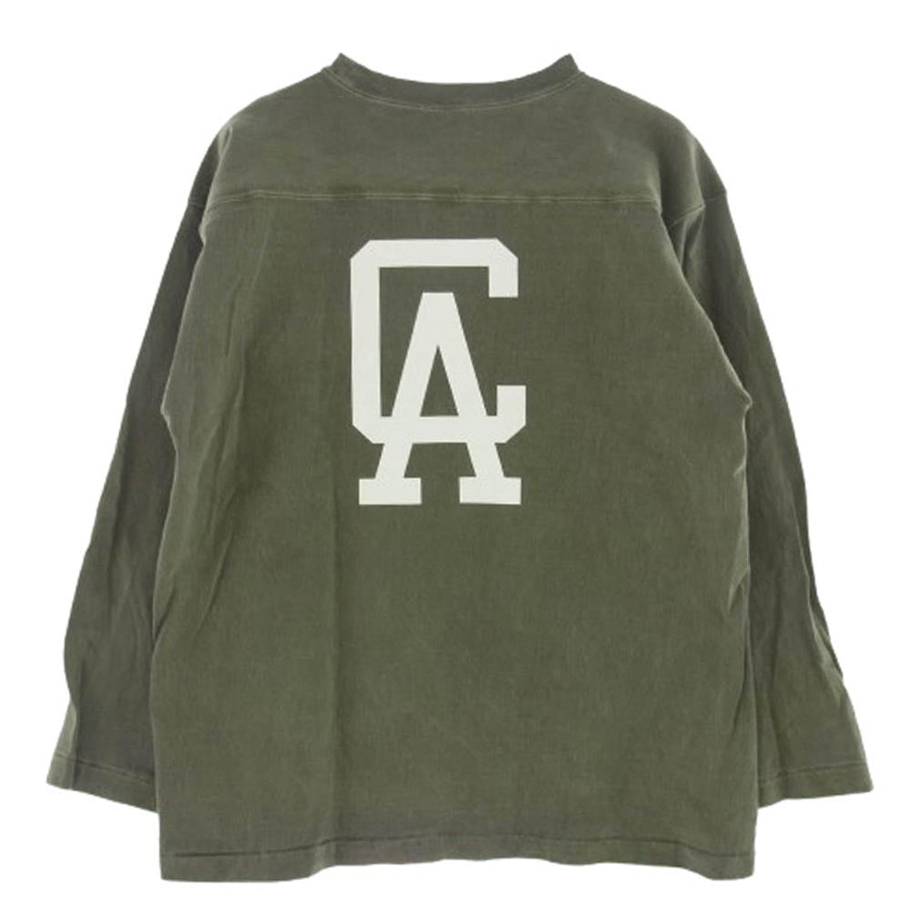STANDARD CALIFORNIA スタンダードカリフォルニア STANDARD ロゴ 長袖 Tシャツ グリーン カーキ系 L【中古】