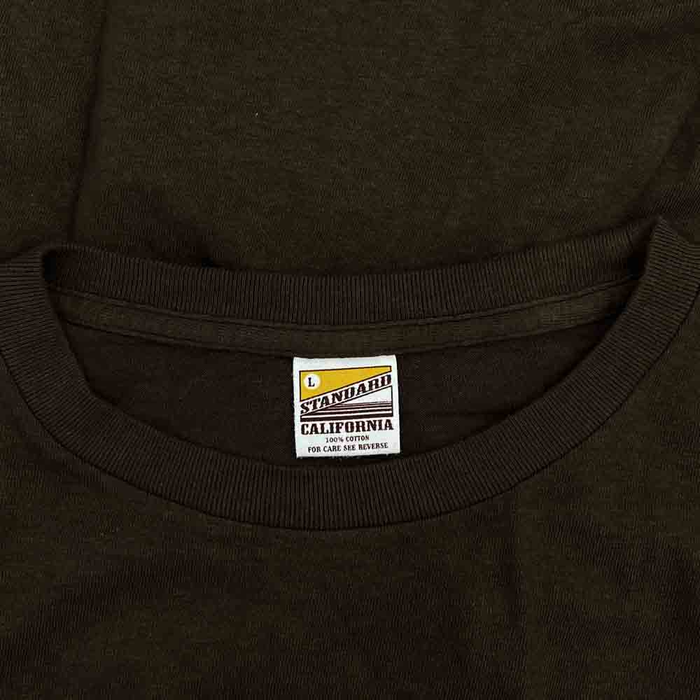 STANDARD CALIFORNIA スタンダードカリフォルニア STANDARD CALIFORNIA イエロー ロゴ 半袖 Tシャツ ブラウン ブラウン系 L【中古】