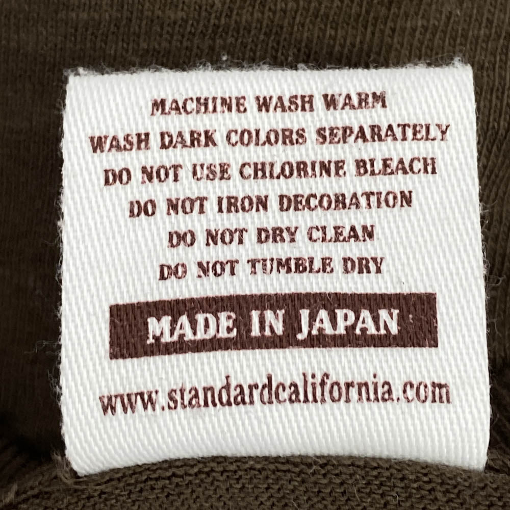 STANDARD CALIFORNIA スタンダードカリフォルニア STANDARD CALIFORNIA イエロー ロゴ 半袖 Tシャツ ブラウン ブラウン系 L【中古】