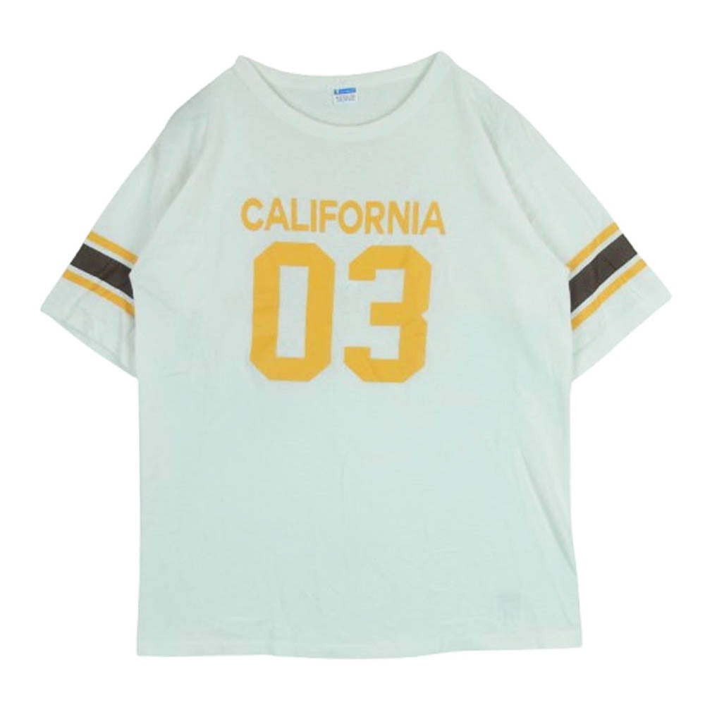 STANDARD CALIFORNIA スタンダードカリフォルニア C8-P316 03 ロゴ 半袖 Tシャツ コットン 中国製 ホワイト系 イエロー系 M【中古】