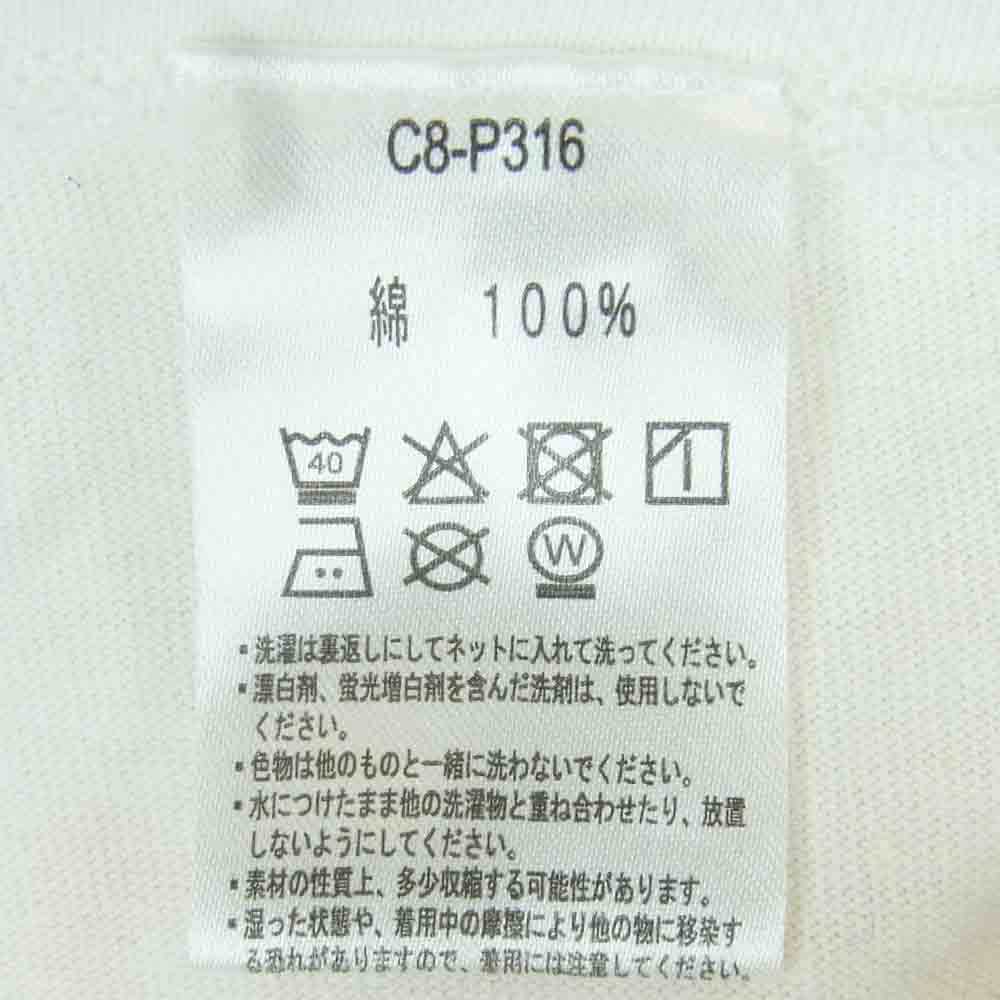 STANDARD CALIFORNIA スタンダードカリフォルニア C8-P316 03 ロゴ 半袖 Tシャツ コットン 中国製 ホワイト系 イエロー系 M【中古】