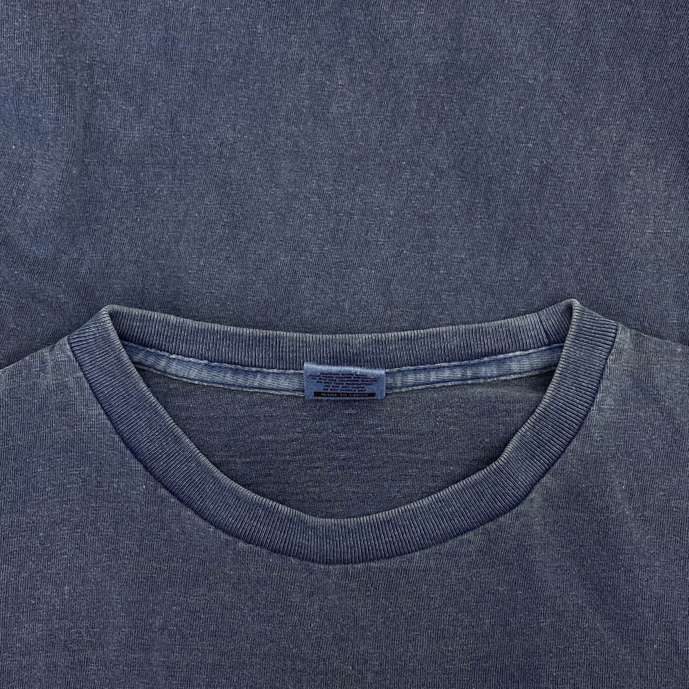 STANDARD CALIFORNIA スタンダードカリフォルニア 胸元 STANDARD CALIFORNIA ホワイト ロゴ 半袖 Tシャツ ネイビー ネイビー系 L【中古】