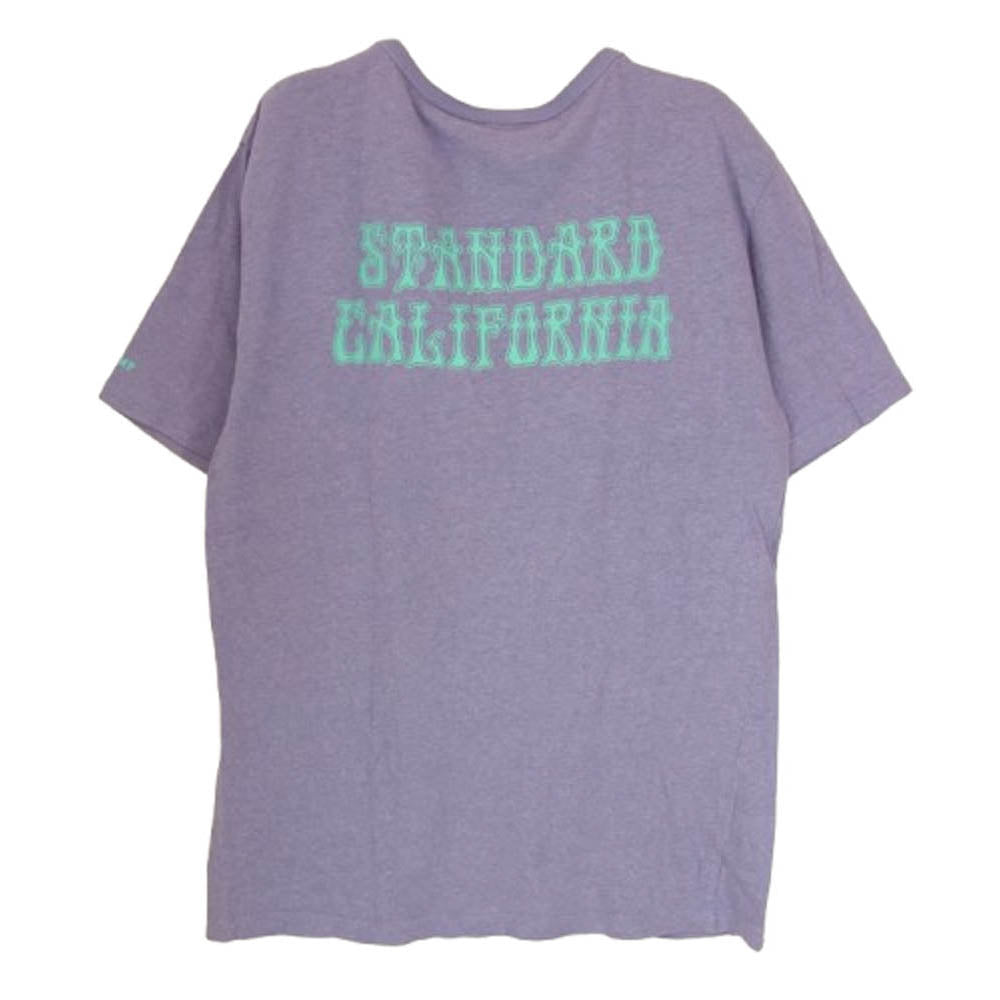 STANDARD CALIFORNIA スタンダードカリフォルニア 胸ロゴ 半袖 Tシャツ パープル系 L【中古】