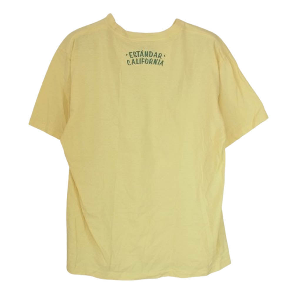 STANDARD CALIFORNIA スタンダードカリフォルニア スカル ロゴ 半袖 Tシャツ イエロー系 L【中古】