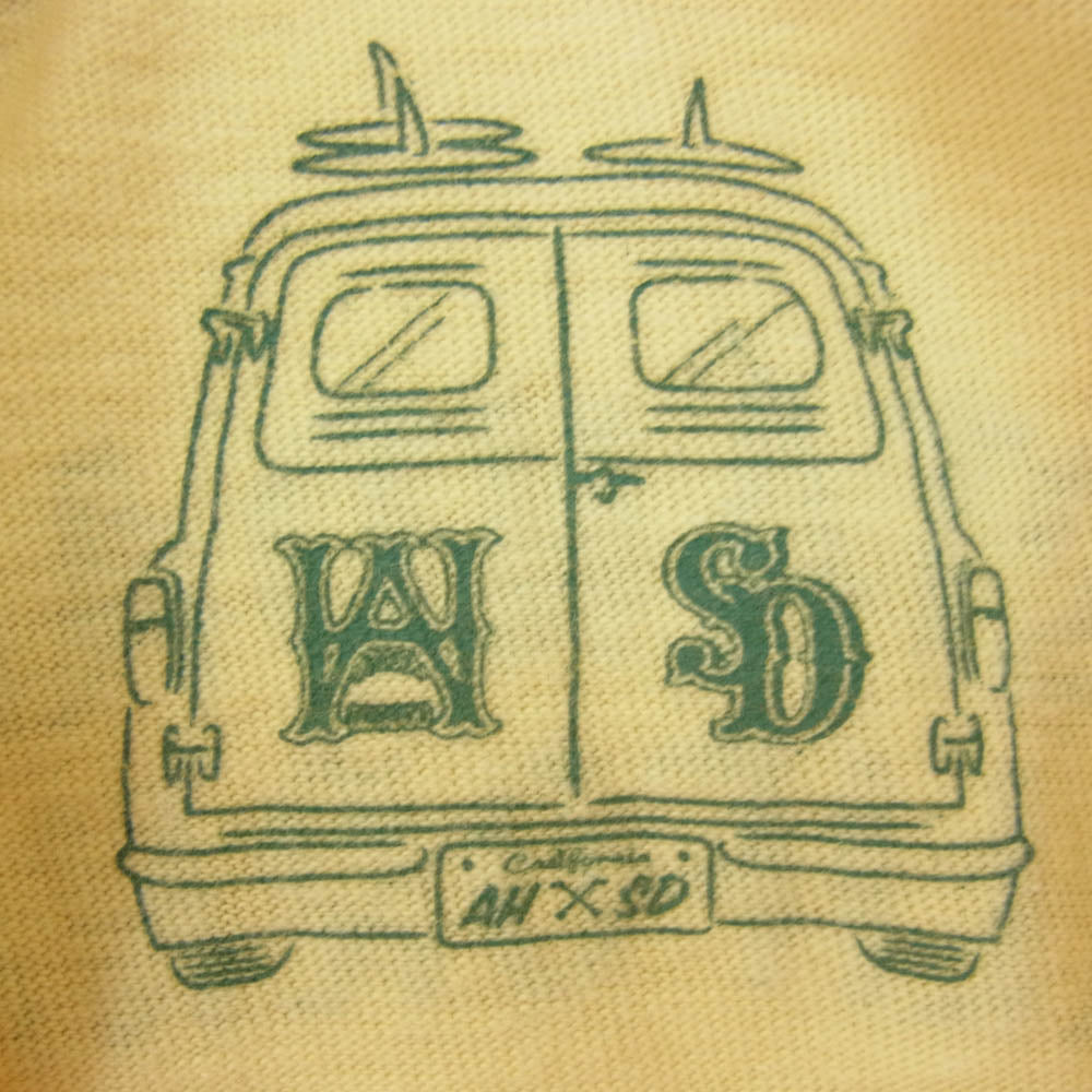 STANDARD CALIFORNIA スタンダードカリフォルニア スカル ロゴ 半袖 Tシャツ イエロー系 L【中古】