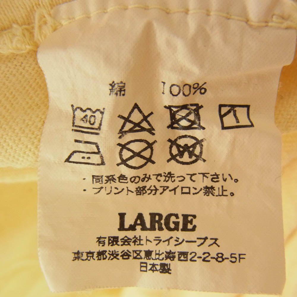 STANDARD CALIFORNIA スタンダードカリフォルニア スカル ロゴ 半袖 Tシャツ イエロー系 L【中古】