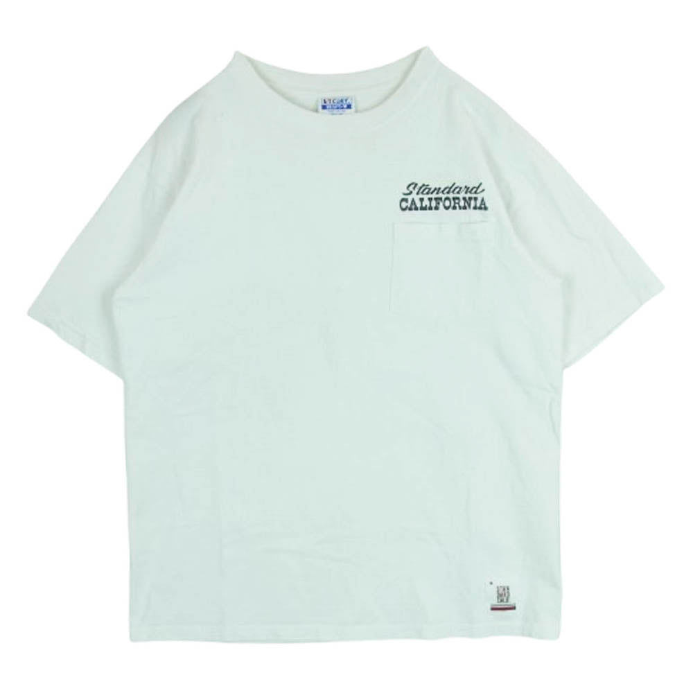 STANDARD CALIFORNIA スタンダードカリフォルニア STANDARD 胸ロゴ ポケット 半袖 Tシャツ コットン ホワイト系 M 38 - 40【中古】