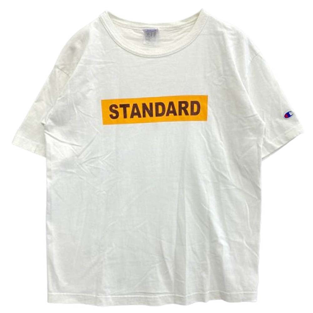 Champion チャンピオン STANDARD ボックス ロゴ 半袖 Tシャツ ホワイト ホワイト系 L【中古】