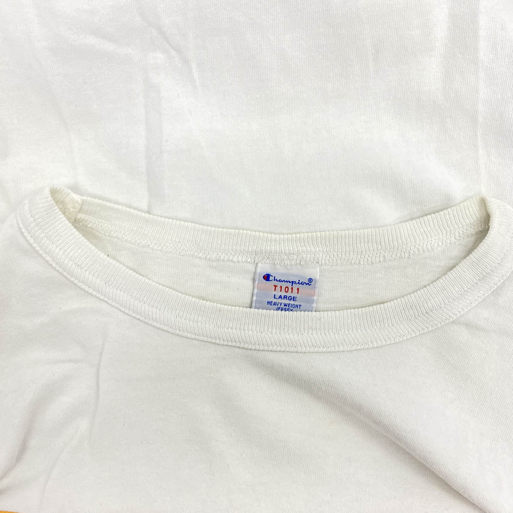 Champion チャンピオン STANDARD ボックス ロゴ 半袖 Tシャツ ホワイト ホワイト系 L【中古】