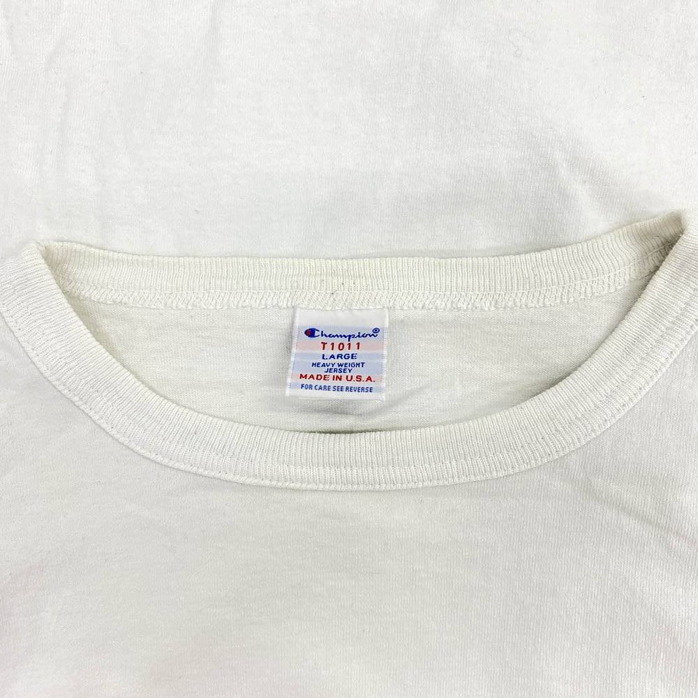 Champion チャンピオン SFO ロゴ 半袖 Tシャツ ホワイト ホワイト系 L【中古】