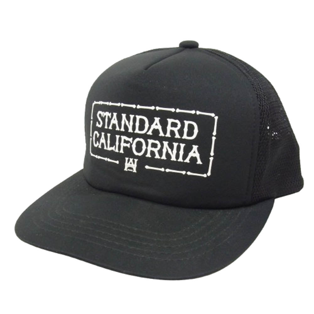 STANDARD CALIFORNIA スタンダードカリフォルニア ロゴ メッシュ キャップ ブラック ブラック系【中古】