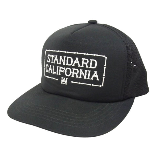 STANDARD CALIFORNIA スタンダードカリフォルニア ロゴ メッシュ キャップ ブラック ブラック系【中古】