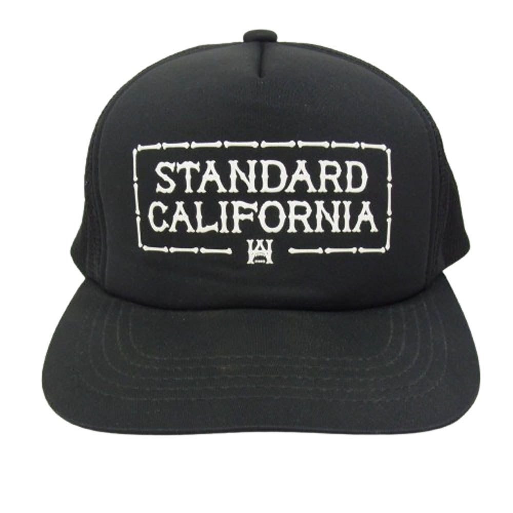 STANDARD CALIFORNIA スタンダードカリフォルニア ロゴ メッシュ キャップ ブラック ブラック系【中古】