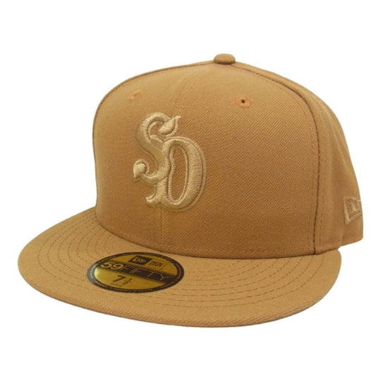 STANDARD CALIFORNIA スタンダードカリフォルニア NEW ERA ニューエラ SD ロゴ ベージュ 帽子 ブラウン系 7 1/2【中古】