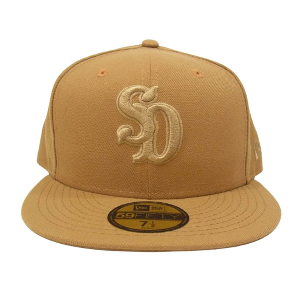 STANDARD CALIFORNIA スタンダードカリフォルニア NEW ERA ニューエラ SD ロゴ ベージュ 帽子 ブラウン系 7 1/2【中古】