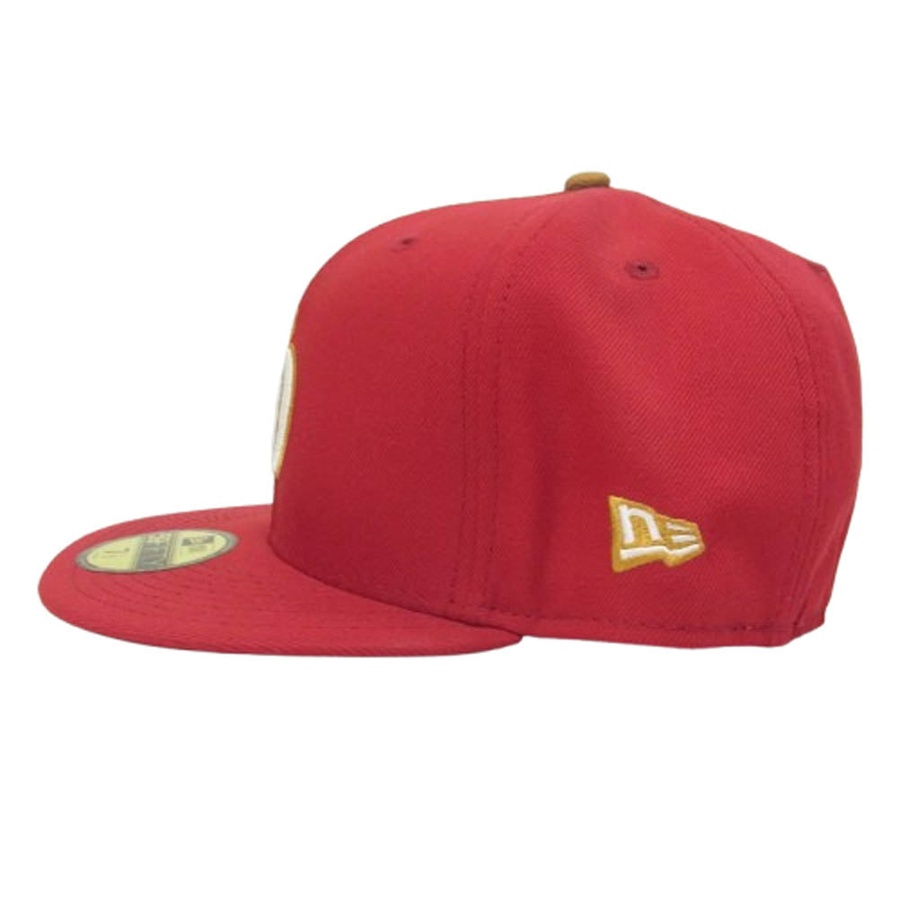 STANDARD CALIFORNIA スタンダードカリフォルニア NEW ERA ニューエラ SD フチ金 ロゴ 帽子 レッド系 7 1/2【中古】