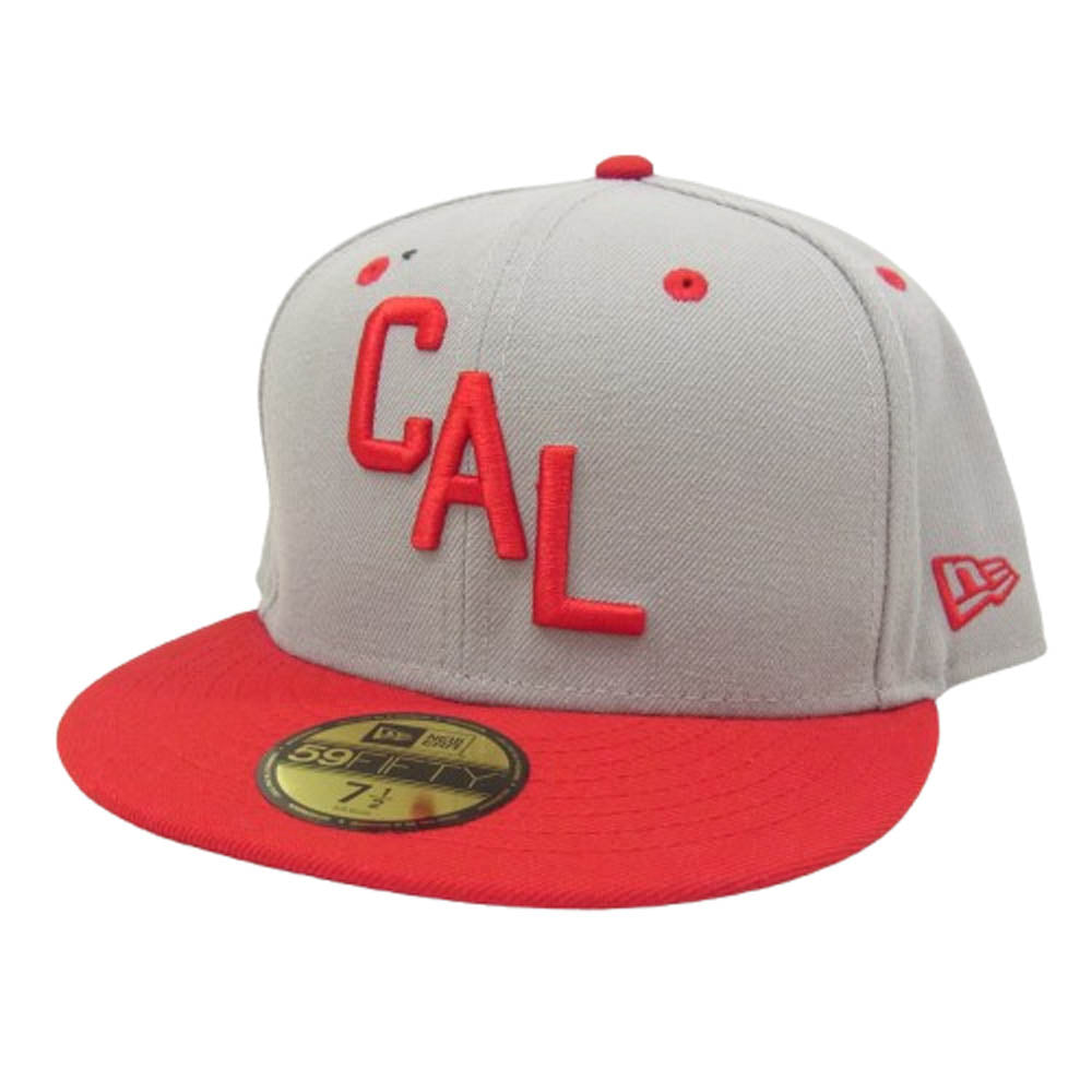 STANDARD CALIFORNIA スタンダードカリフォルニア NEW ERA ニューエラ CAL ロゴ つば赤 帽子 グレー系【中古】