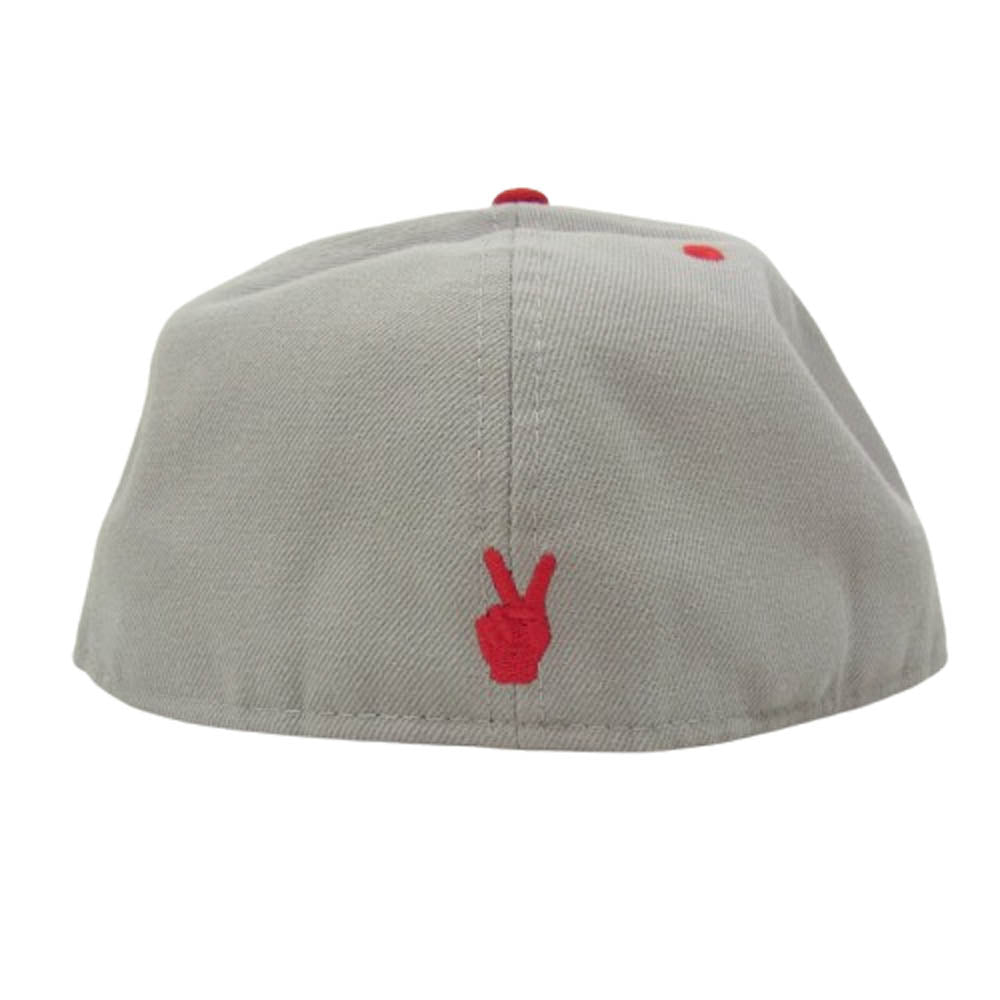 STANDARD CALIFORNIA スタンダードカリフォルニア NEW ERA ニューエラ CAL ロゴ つば赤 帽子 グレー系【中古】