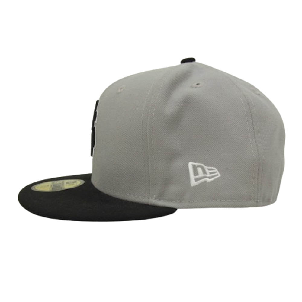 STANDARD CALIFORNIA スタンダードカリフォルニア NEW ERA ニューエラ SD ロゴ つば黒 帽子 グレー系 7 3/8【中古】