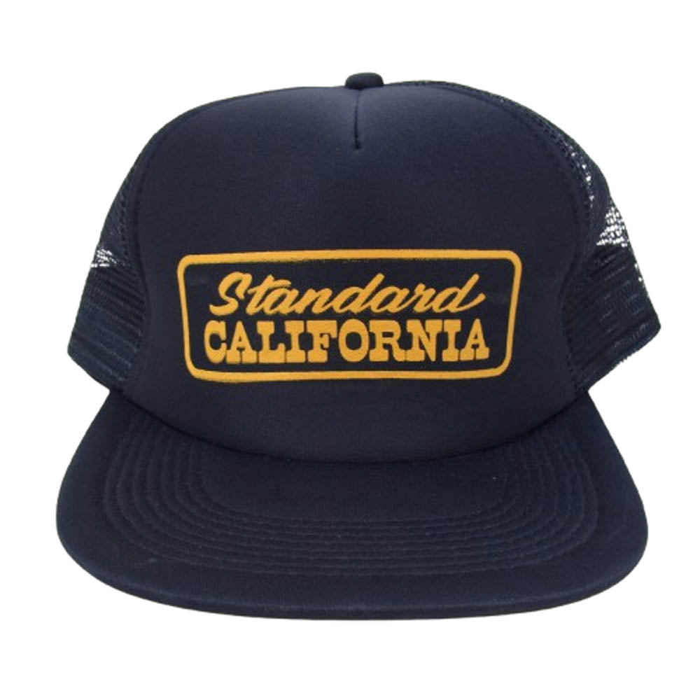 STANDARD CALIFORNIA スタンダードカリフォルニア ロゴ メッシュ キャップ ネイビー系【中古】