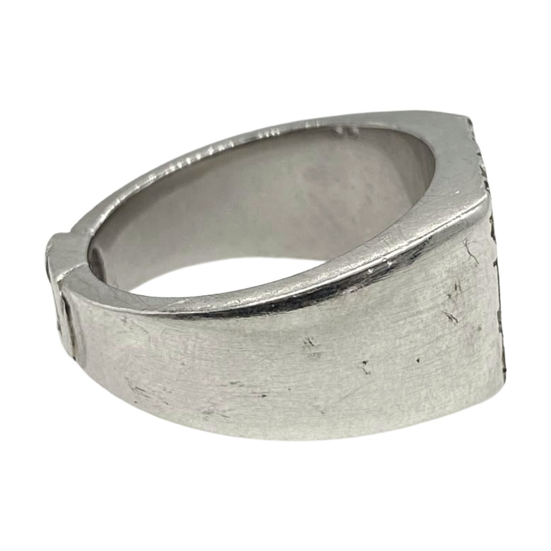 Dior ディオール オブリーク シグネット リング シルバー系 16.5号【中古】