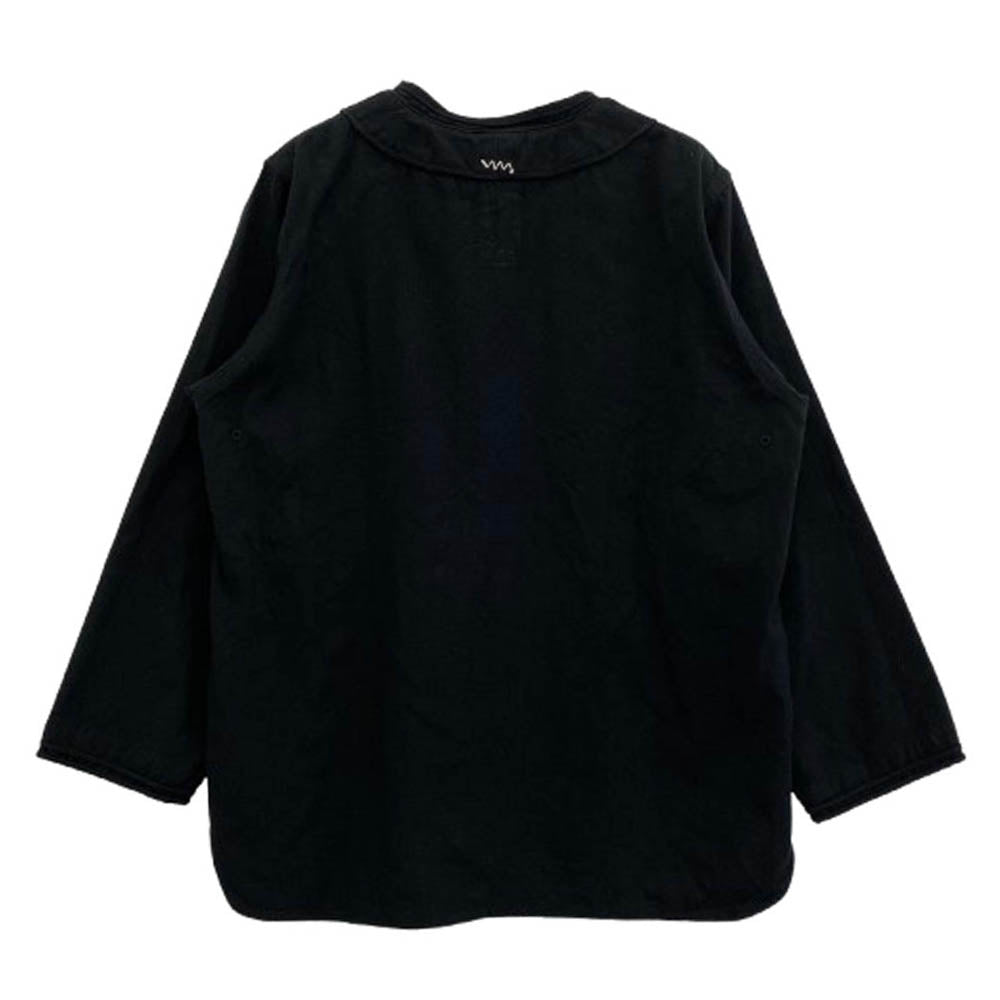 VISVIM ビズビム 19SS 0119105011013 DUGOUT SHIRT L/S シルク混 ダグアウト ベースボール シャツ ブラック系 1【中古】