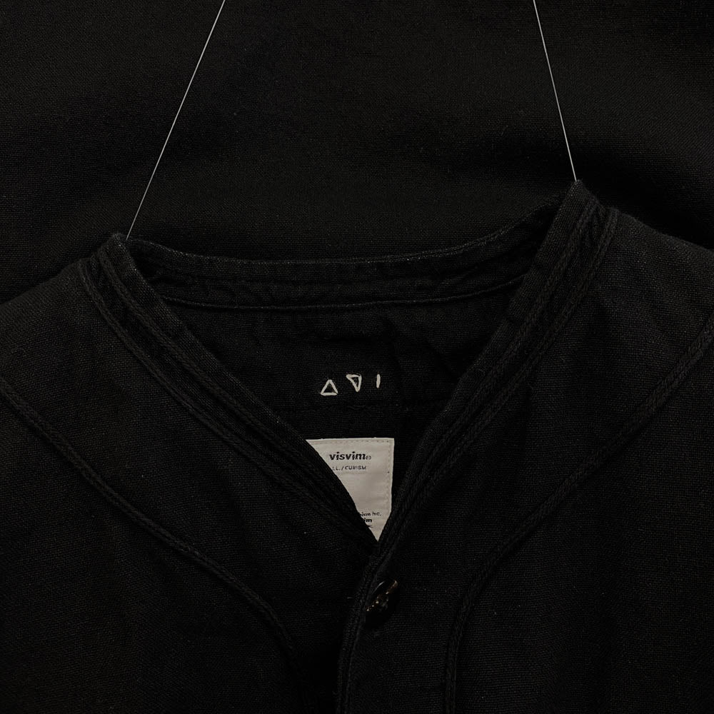 VISVIM ビズビム 19SS 0119105011013 DUGOUT SHIRT L/S シルク混 ダグアウト ベースボール シャツ ブラック系 1【中古】
