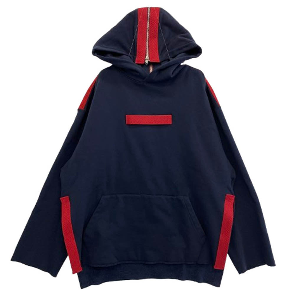 16AW 16AW-T001 プルオーバー フードジップ フーディ パーカー ネイビー系 2【中古】