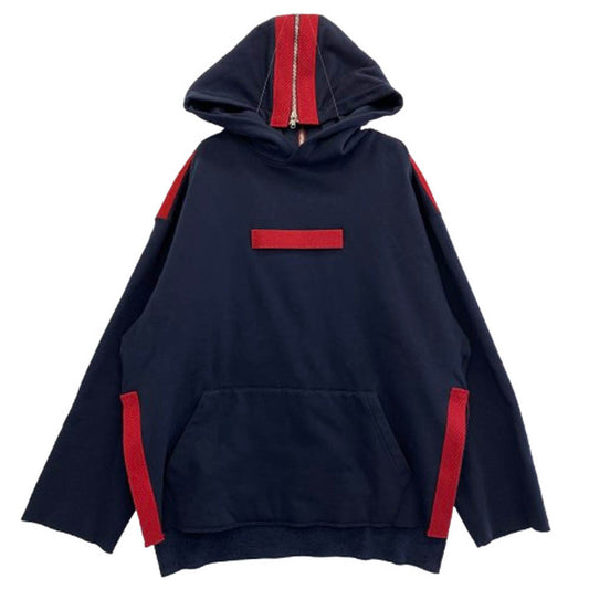 16AW 16AW-T001 プルオーバー フードジップ フーディ パーカー ネイビー系 2【中古】