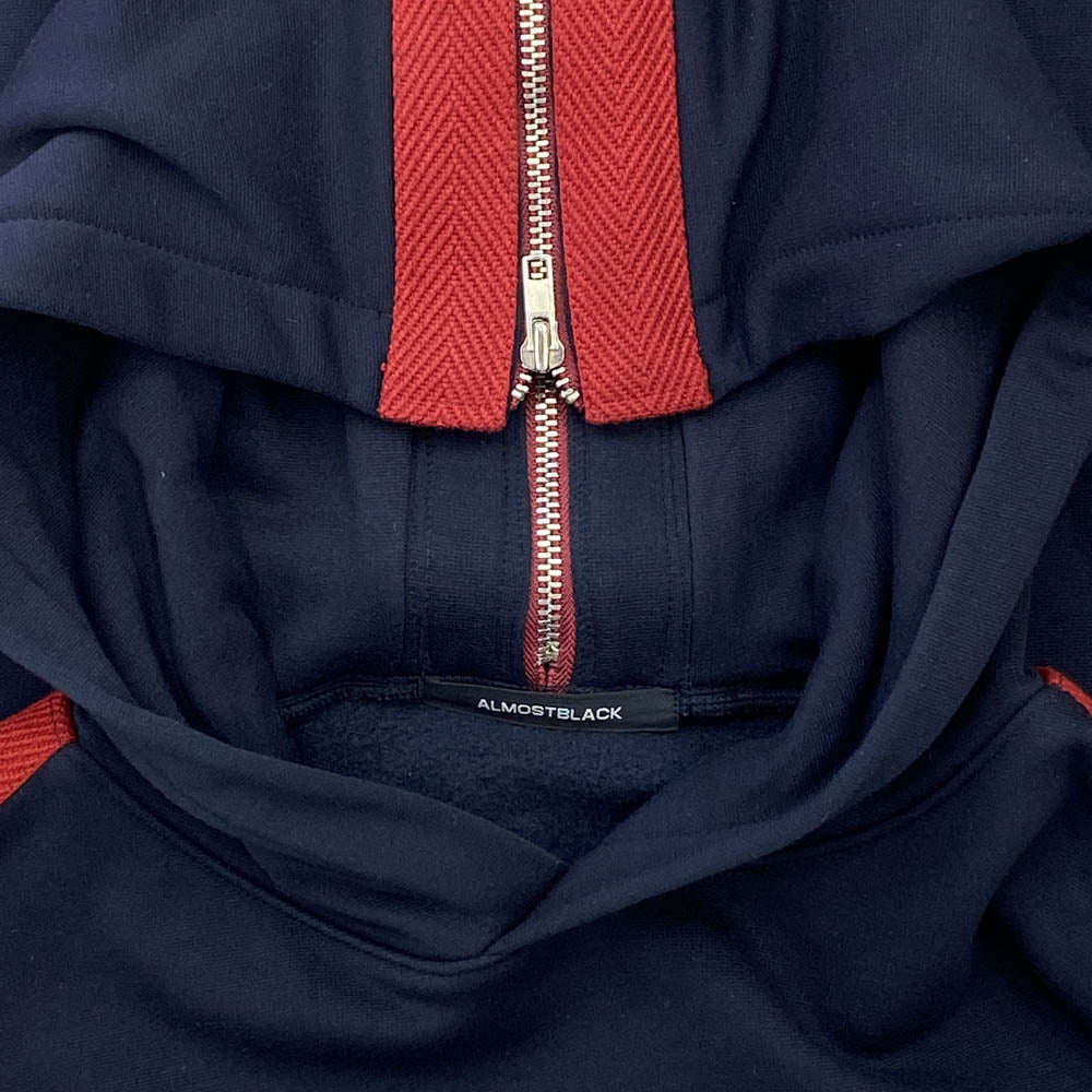 16AW 16AW-T001 プルオーバー フードジップ フーディ パーカー ネイビー系 2【中古】