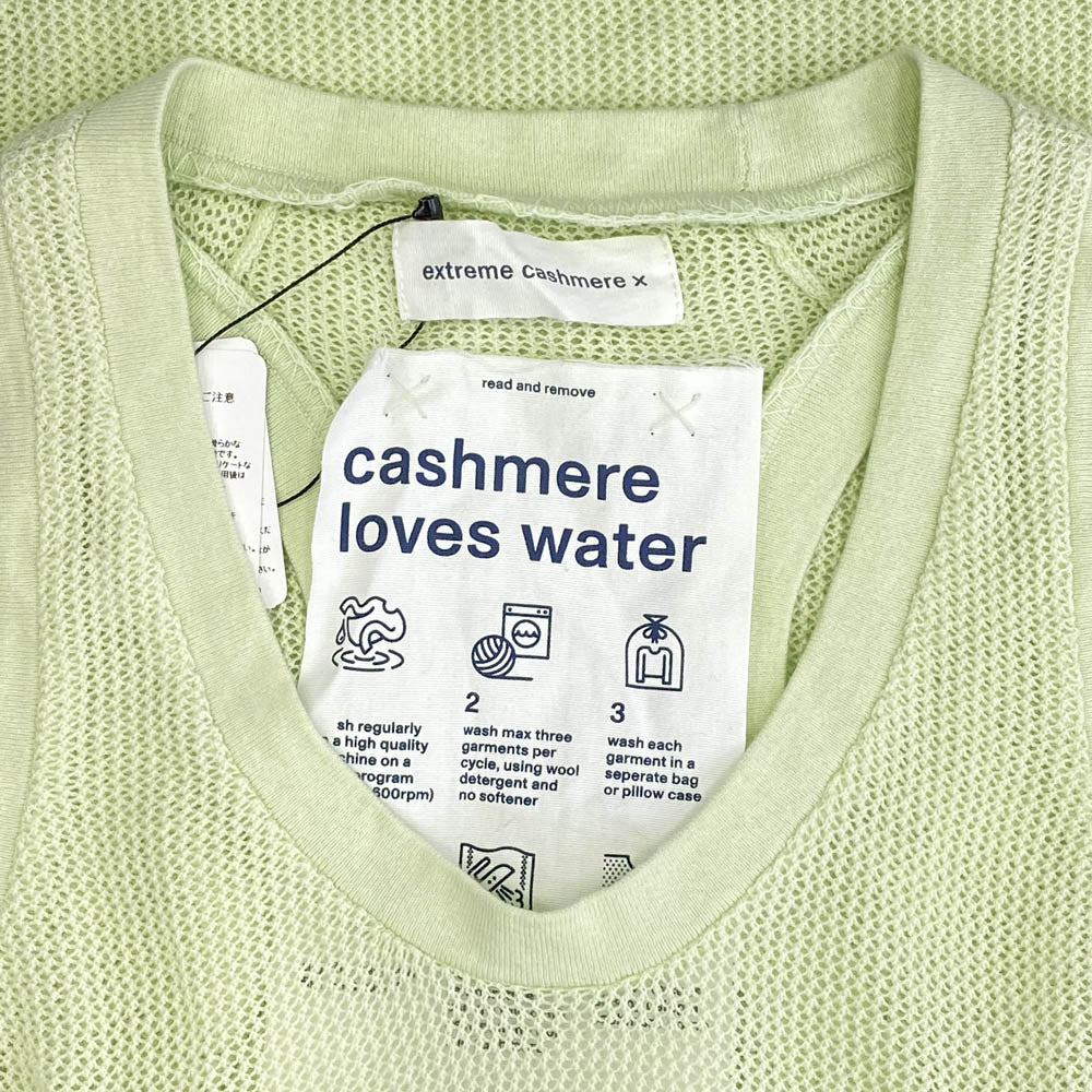 エクストリームカシミア カシミヤ メッシュ タンクトップ ライトグリーン系【極上美品】【中古】
