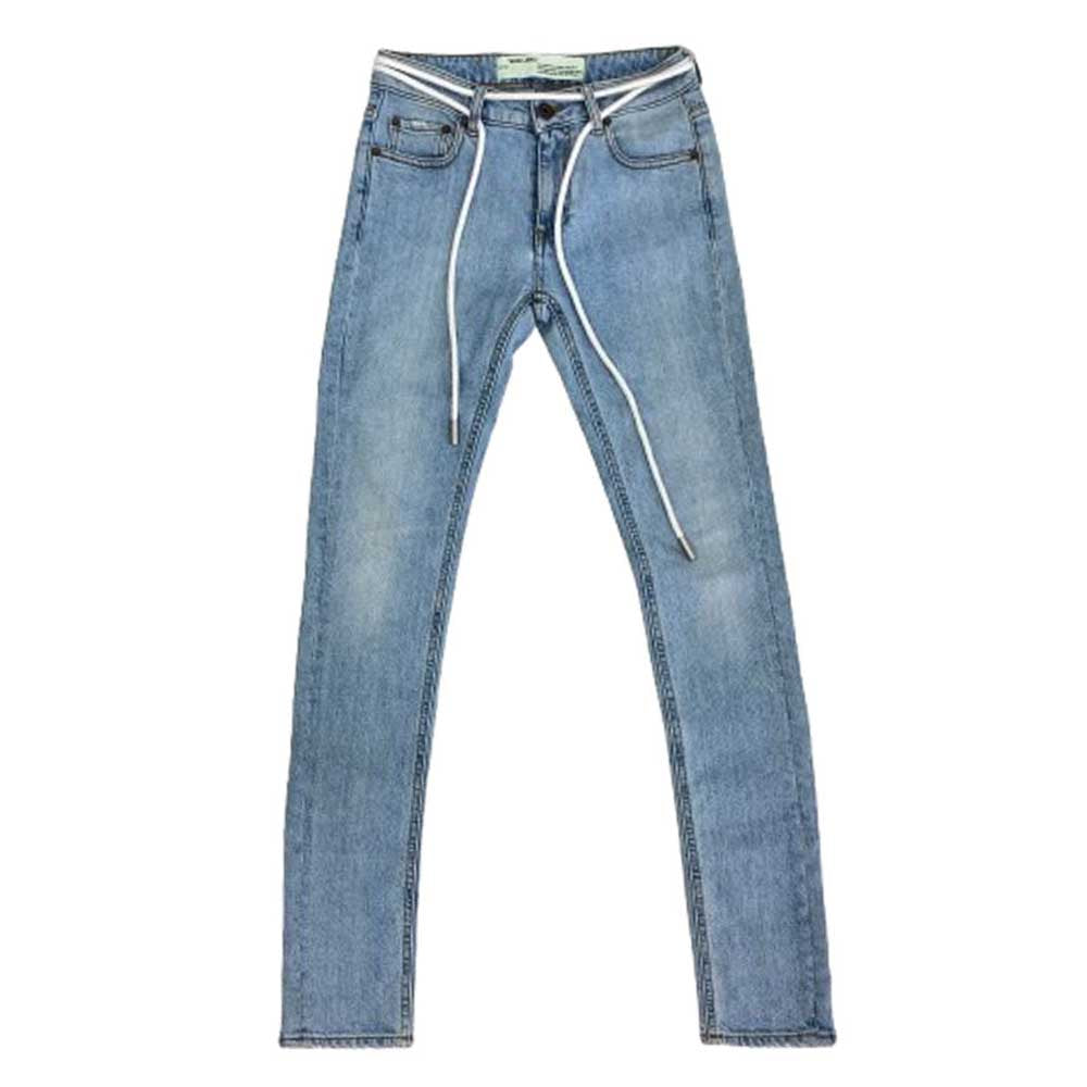 OFF-WHITE オフホワイト OWCE006S7149198 VIRGIL ABLOH期 DENIM LABEL デニムレーベル 花柄 スキニー デニム パンツ インディゴブルー系 25【中古】