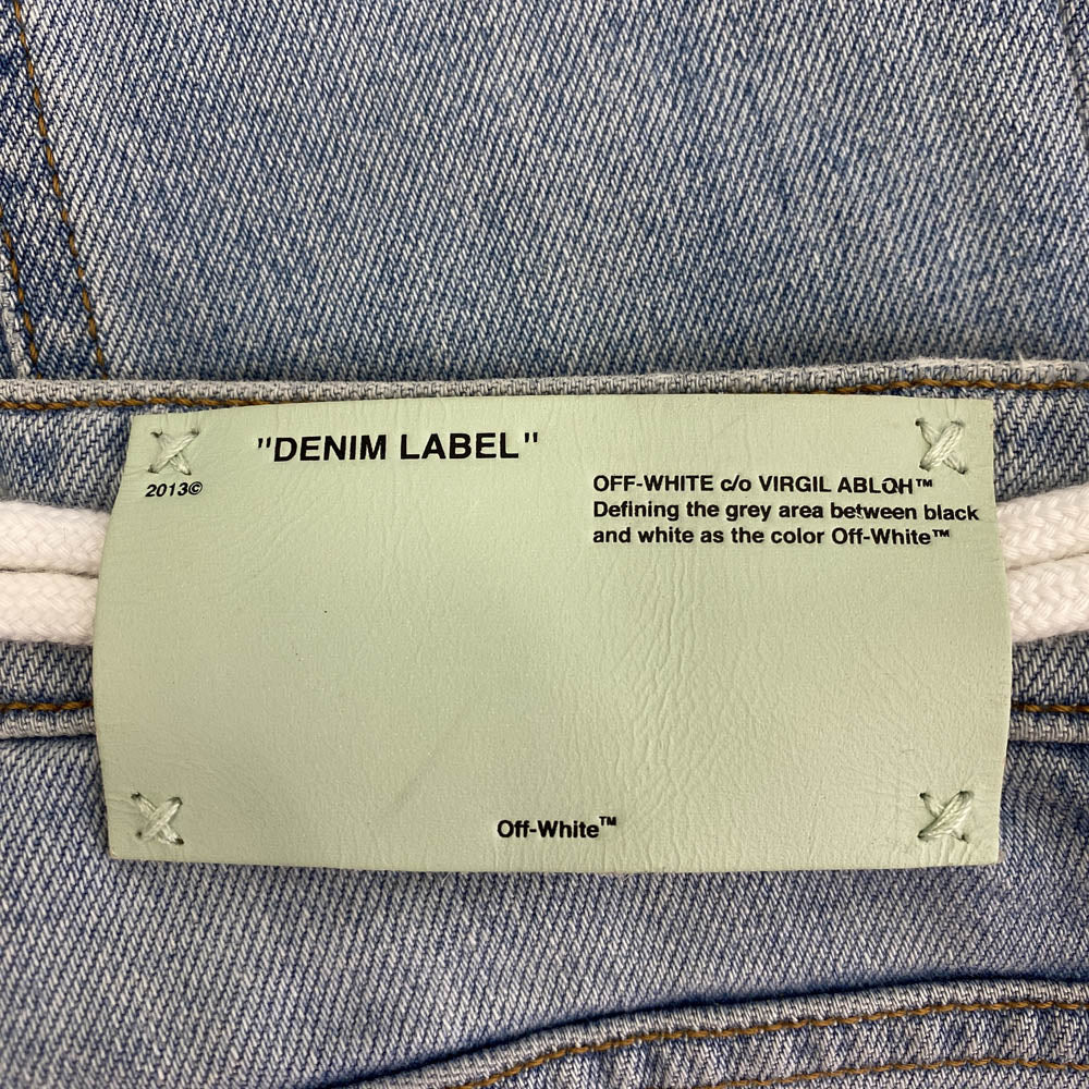 OFF-WHITE オフホワイト OWCE006S7149198 VIRGIL ABLOH期 DENIM LABEL デニムレーベル 花柄 スキニー デニム パンツ インディゴブルー系 25【中古】