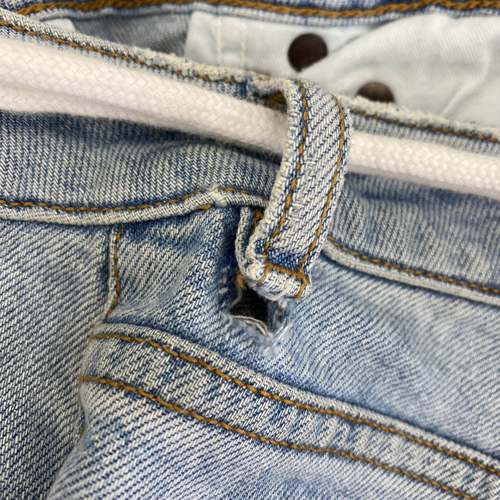 OFF-WHITE オフホワイト OWCE006S7149198 VIRGIL ABLOH期 DENIM LABEL デニムレーベル 花柄 スキニー デニム パンツ インディゴブルー系 25【中古】