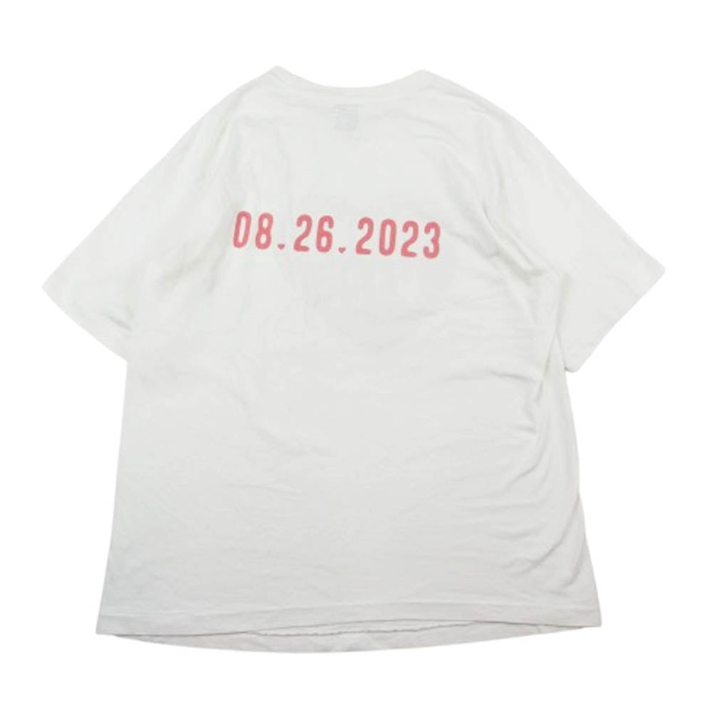 HUMAN MADE ヒューマンメイド DAILY S/S T-SHIRT ハート ロゴ プリント デイリー 半袖 Tシャツ ホワイト系 L【中古】