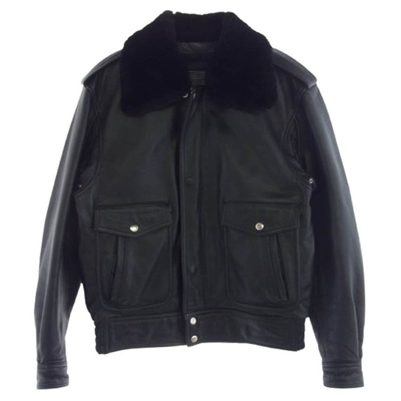 KADOYA カドヤ K'S LEATHER BBJ-2 G-1 レザー フライト ボマー ジャケット ブラック系 L【中古】