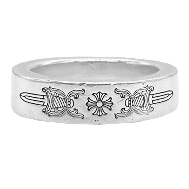 CHROME HEARTS クロムハーツ（原本無） 6mm SPACER DAGGER 6mm スペーサー ダガー リング シルバー系 15.5号【中古】