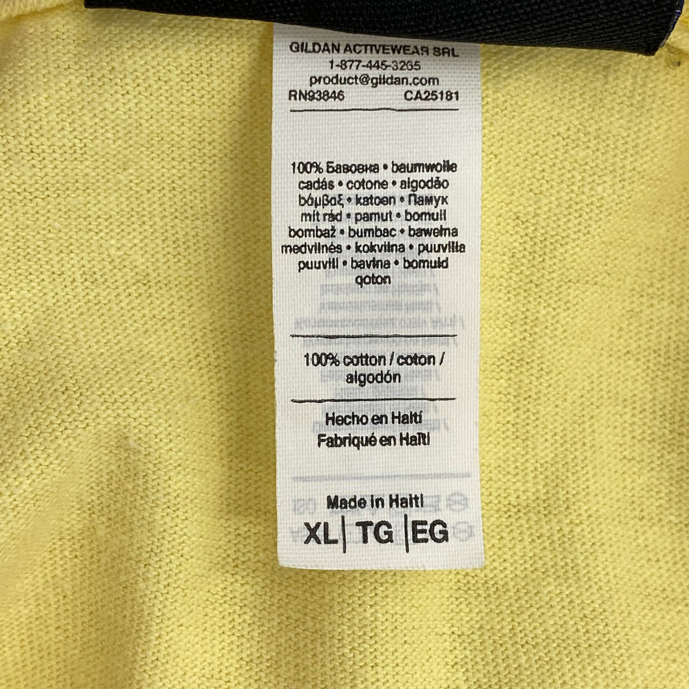 クリーク CREEK & STREAM TEE フロントプリント Tシャツ 半袖カットソー イエロー系 XL【中古】