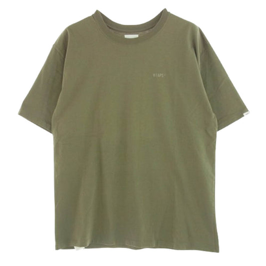 WTAPS ダブルタップス 21SS 40PCT UPARMORED TEE バックプリント Tシャツ 半袖カットソー カーキ系 04【中古】