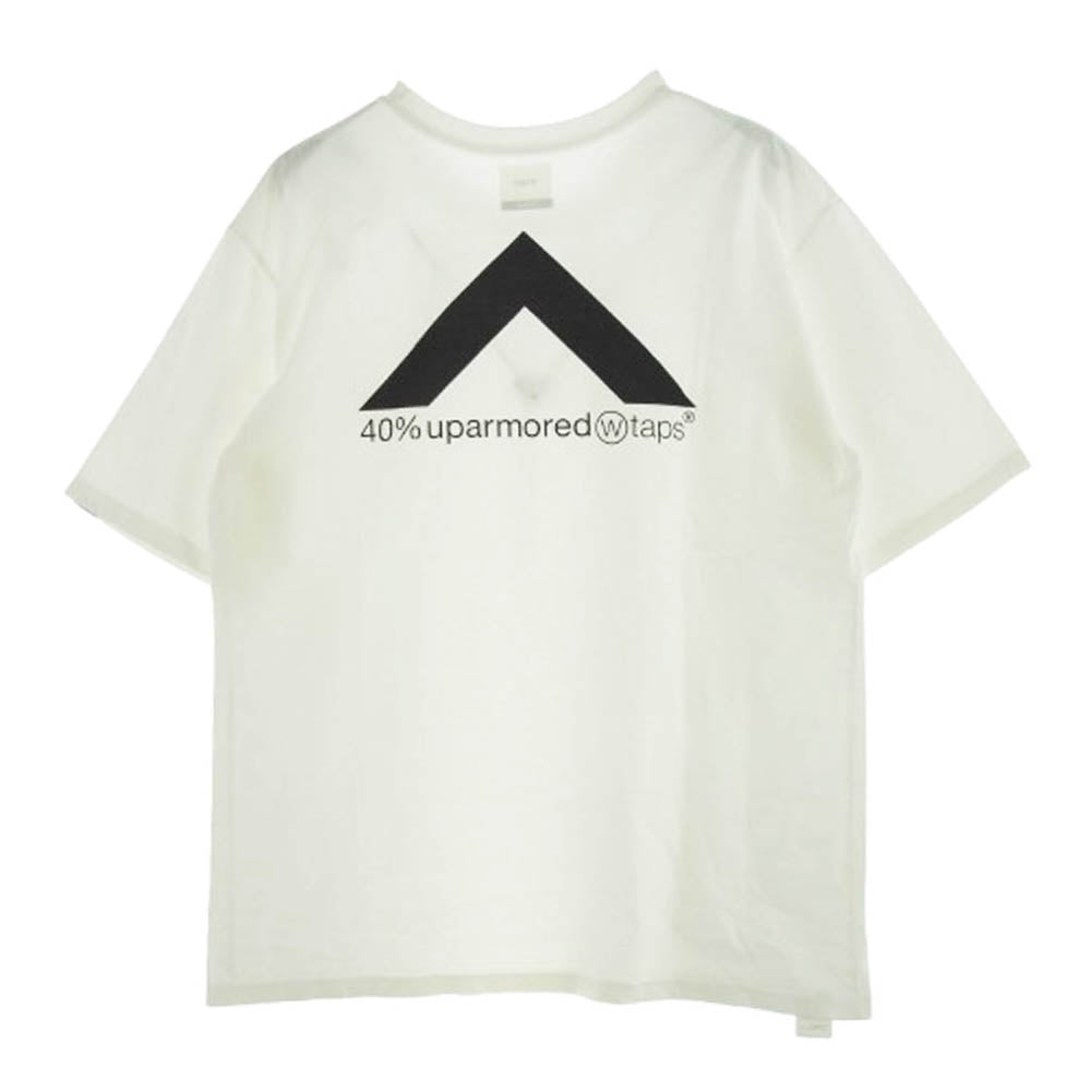 WTAPS ダブルタップス 21SS 40PCT UPARMORED TEE バックプリント Tシャツ 半袖カットソー ホワイト系 04【中古】