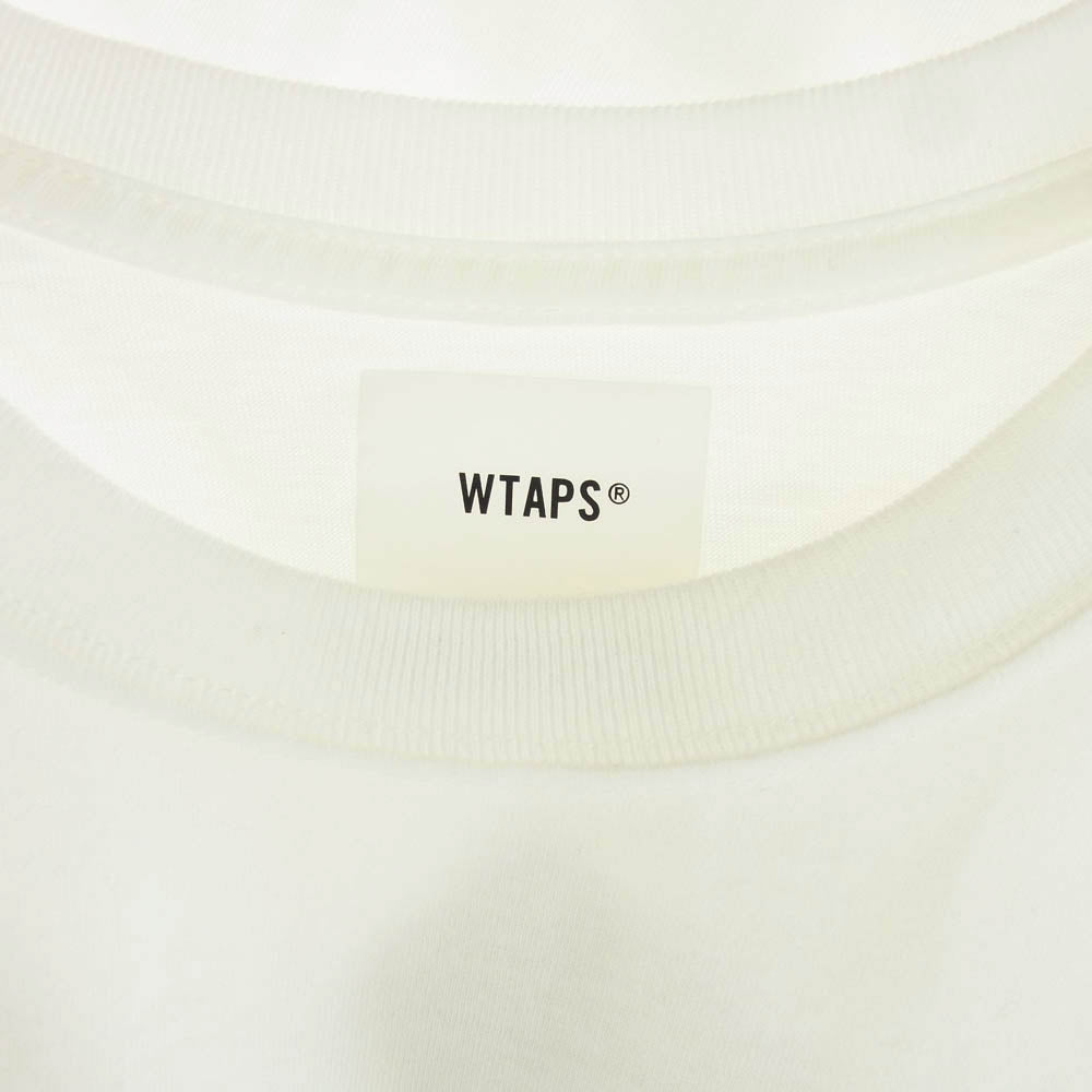 WTAPS ダブルタップス 21SS 40PCT UPARMORED TEE バックプリント Tシャツ 半袖カットソー ホワイト系 04【中古】