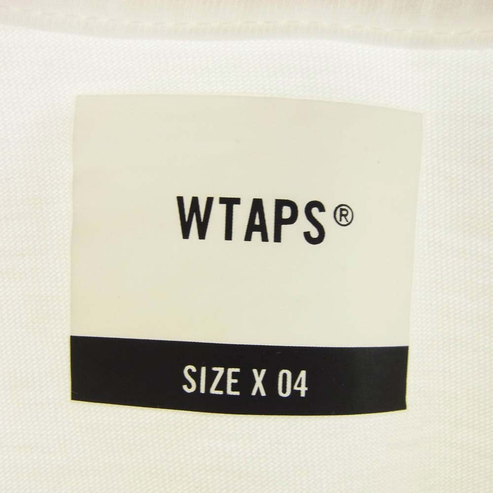 WTAPS ダブルタップス 21SS 40PCT UPARMORED TEE バックプリント Tシャツ 半袖カットソー ホワイト系 04【中古】