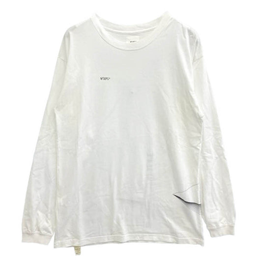 WTAPS ダブルタップス 19SS SPOT 1984 SCREEN LS TEE バックプリント ロングスリーブTシャツ 長袖カットソー ホワイト系 X 03【中古】